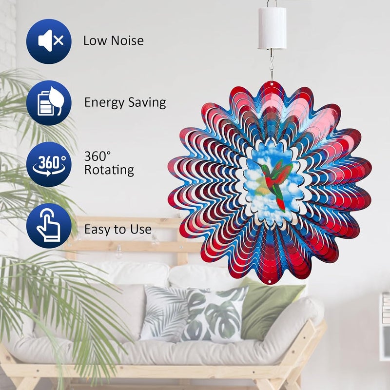 Eiryhope Wind Spinner Motor with Remote | Hanging Display for Wind Chimes, Windcatcher, Suncatcher, Garden Decor, Christmas Ornament, Disco Ball, 20 RPM - Image 3